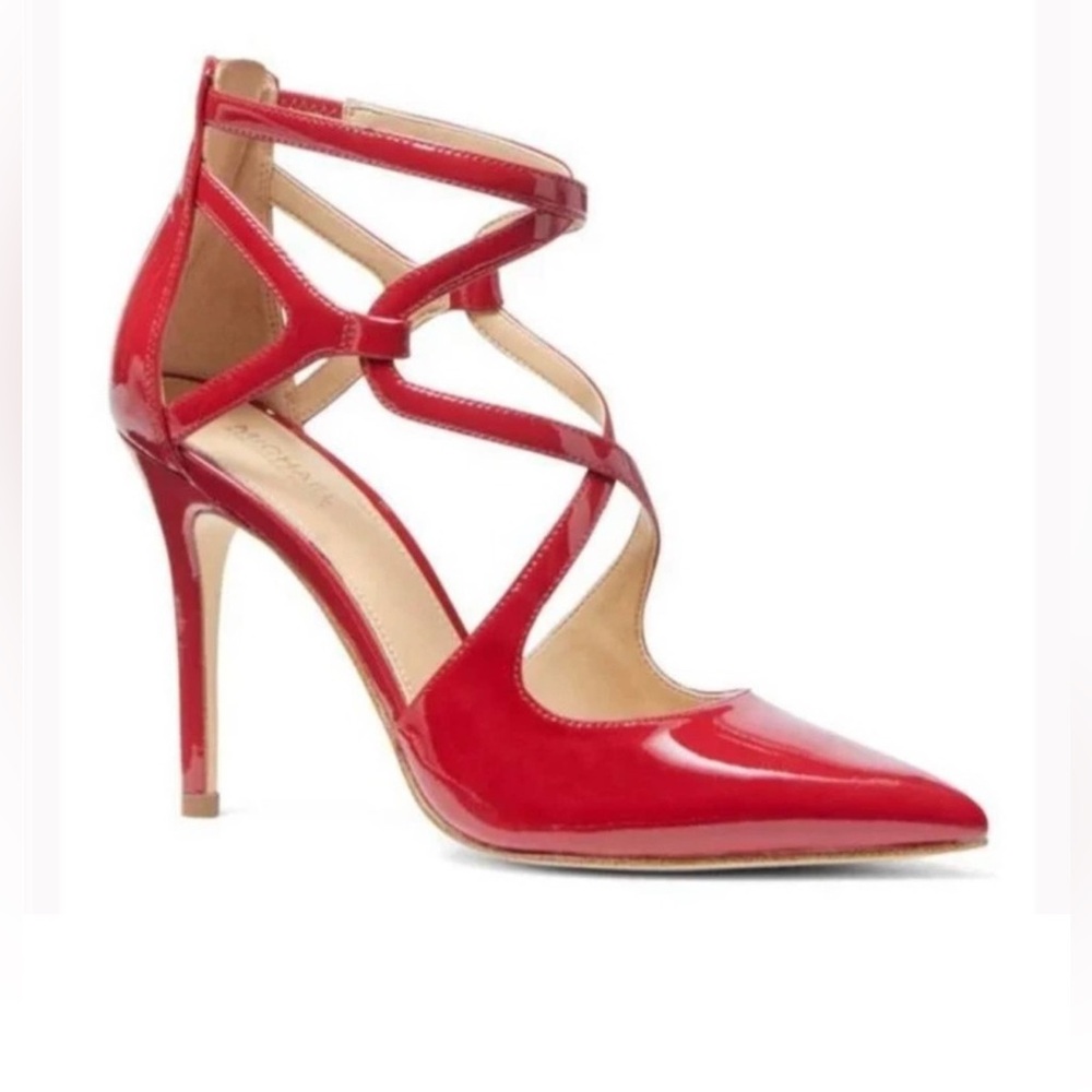 MICHAEL MICHAEL KORS Catia Red Pointed Toe Strappy.